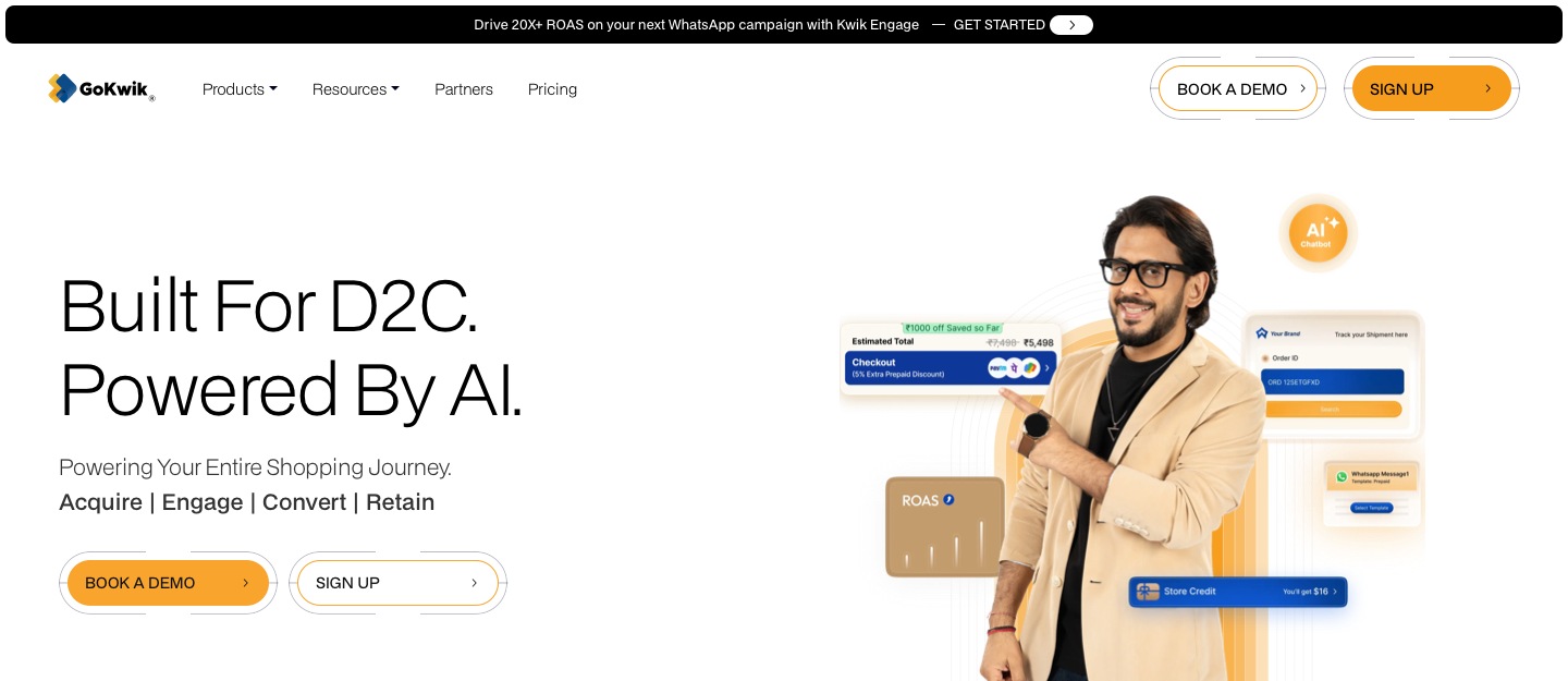 GoKwik homepage hero