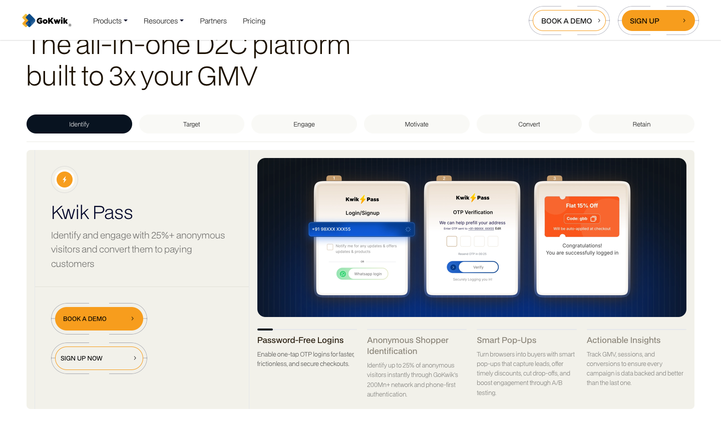 GoKwik platform product tabs